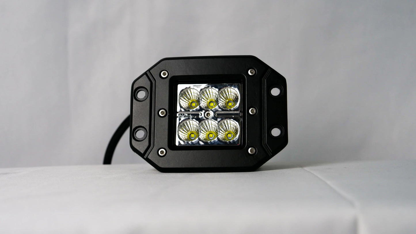 QUAKE LED 5" SQUARE SEISMIC SERIES LED LIGHT FLOOD, FLUSH MOUNT