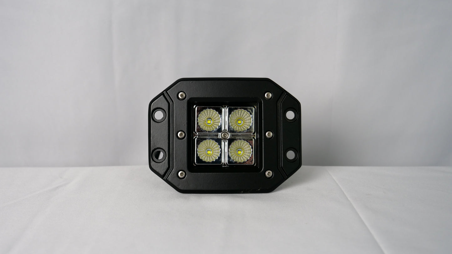 QUAKE LED 5" SQUARE SEISMIC SERIES LED LIGHT FLOOD, FLUSH MOUNT