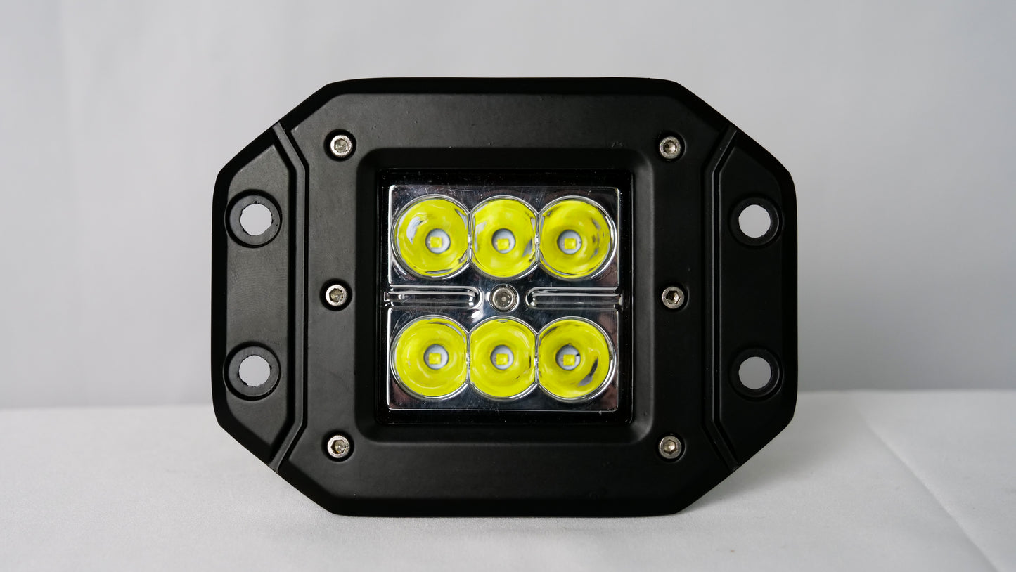 QUAKE LED 5" SQUARE SEISMIC SERIES LED LIGHT SPOT , FLUSH MOUNT